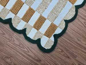 premium quality <b>carpet</b> colorful sky blue grey beige box design Organic Shape Area <b>Carpet</b> New Year Gift Home Decor - Product Image 5