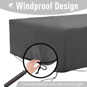 Copertura per mobili da esterno resistente alle intemperie 97" X 65" X 26" Grigio - Product Image 4