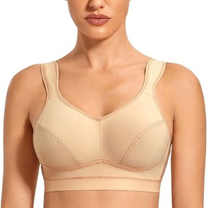 Solid Trader Heavy Duty Support Sports Wear Breathable Padded Cups Flexible Fit Ladies Workout Training Crop Top Fitness Bra - Product Image 3