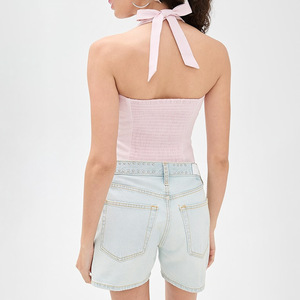 เสื้อกั๊กถักไหมพรมครอปคอ halter สำหรับผู้หญิง สไตล์สตรีทแฟชั่น ใส่สบาย สีพื้น เรียบหรู เซ็กซี่  สำหรับฤดูร้อน - Product Image 3