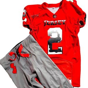 Fútbol americano Jersey bordado de talla grande transpirable estirable sublimación pantalones mangas cortas Pakistán foto Real nuevo - Product Image 1