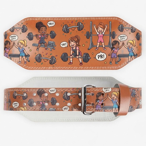 เข็มขัดยกน้ำหนักลายอนิเมะ หนัง PU เข็มขัดยกน้ำหนักอนิเมะแบบยูนิเซ็กซ์ รองรับหลัง เข็มขัดหนังแบบสองง่าม สำหรับผู้ชายและผู้หญิง - Product Image 1