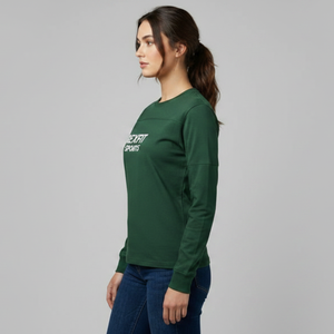 Camiseta de Manga Larga Personalizada con Estampado Digital, Hombros Caídos, Cuello Redondo, para Mujer, Ropa de Verano, Servicio OEM - Product Image 6