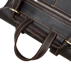 Sac à dos en cuir véritable, style vintage, souple, sangle réglable, fermeture à glissière, unisexe, multifonctionnel, 36-56 litres - Product Image 6