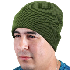 White Knit Beanie Hat Ribbed <b>Winter</b> <b>Cap</b> Unisex Soft Warm Stretch Plain Skull <b>Cap</b> Custom Logo OEM Supplier - Product Image 1