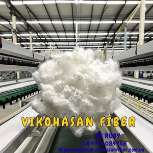 Fibres 4D HCS 100% polyester recyclé, fibres creuses conjuguées siliconées, fabricant VIKOHASAN Vietnam et fibres synthétiques - Product Image 5