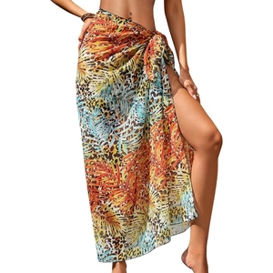 Pareo de Playa Ligero de Chifón para Mujer, Traje de Baño Transparente - Product Image 1