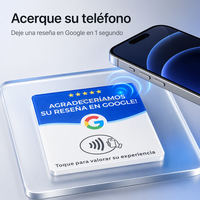 Carte de commentaires Google NFC version espagnole, puce NTAG213, dos auto-adhésif, langue personnalisée prise en charge