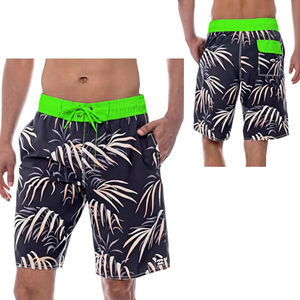 Men's Eco-Friendly Solid Print <b>Shorts</b> Mid Waist Drawstring Quick Dry Breathable Casual <b>Swimwear</b> <b>with</b> Pockets 100% Polyester - Product Image 4