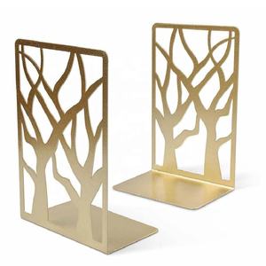 Juego de sujetalibros de latón macizo de alta calidad, 2 piezas, acabado dorado pulido, antideslizante, organizador de libros, estante, regalo para libros - Product Image 3