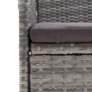 Conjunto de comedor para jardín gris y negro - Product Image 6