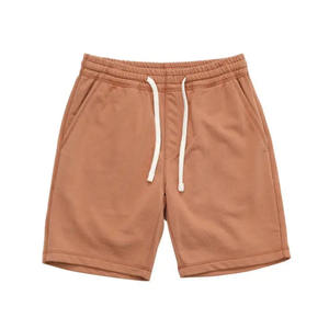 Men's Navy Cotton Bermuda Shorts With Drawstring Waist Mid Rise Casual Style Breathable <b>Fabric</b> - Product Image 3