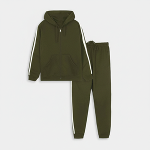 High Quality Unisex Winter Streetwear Solid Tracksuit New Model Breathable Cotton Fleece - Product Image 1