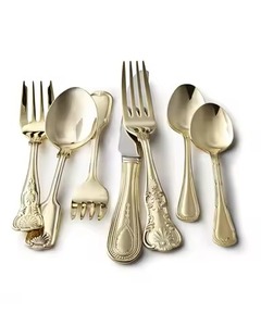Handmade Brass Cutlery Set <b>Gold</b> Finish With Ceramic Handle Flatware Utensil Elegant <b>Table</b> Decor For Restaurant Hotel Dining - Product Image 5
