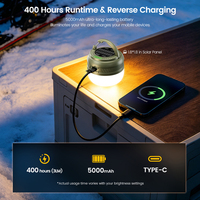 Linterna LED de Camping Recargable por USB, Resistente al Agua, 5 Niveles de Brillo, 3 Modos, Portátil, para Emergencias, Venta al Por Mayor