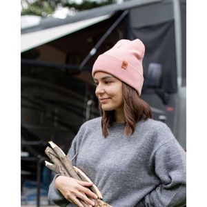 Accessoires de sport d'hiver traditionnels en perles roses solides avec design à revers - Product Image 4