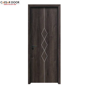 Porte composite en bois de haute qualité pour appartement, chambre à coucher, résistante à la chaleur, imperméable, intérieure, en bois de noyer, porte WPC finie - Product Image 1