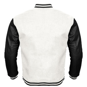 High Quality <b>Men</b> Varsity <b>Jackets</b> Wool Body Leather Sleeves Custom Logo Letterman <b>Jackets</b> 2025 OEM Manufacturer - Product Image 6