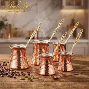 หม้อกาแฟตุรกีแบบเป็นมิตรต่อสิ่งแวดล้อมของ Alabanza Enterprises พร้อมด้ามจับไม้ รูปทรงทันสมัยแบบเครื่องชงกาแฟแบบ Percolator  บุภายในด้วยสแตนเลส - Product Image 3