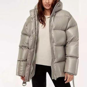 Hot Sale Shiny Thick Warm Winter <b>Cropped</b> Down <b>Jacket</b> Plus Size Coat Streetwear Classic Zipper up Women <b>Puffer</b> <b>Jacket</b> 2026 - Product Image 4