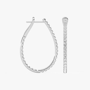 Pendientes de Aro con Incrustaciones de Diamantes Cultivados en Laboratorio de Corte Redondo de 2.17CTW, Joyería Fina de Diamantes para Mujer, Modernos, Oro de 10/14/18 Quilates - Product Image 6