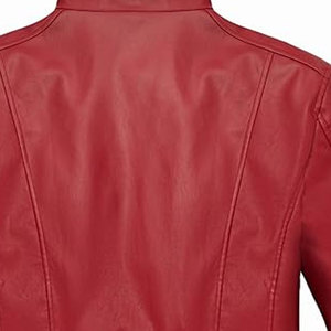 Concevez votre propre veste de moto en cuir pour femme, de haute qualité, respirante, à manches longues, rembourrée en coton, avec manches amovibles - Product Image 3