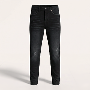 <b>Mens</b> Casual Straight Winter Denim Pants 98% Cotton 2% Spandex Slim Fit Eco-Friendly <b>Stretch</b> Comfort Private Label Bulk Order - Product Image 1