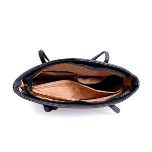 Hot Selling Women Tote <b>Bag</b> PU Leather Shoulder Handbag Large Capacity Designer <b>Satchel</b> Casual Top Handle <b>Canvas</b> Lining Office - Product Image 6