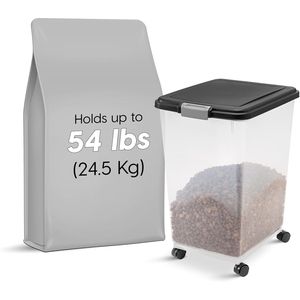 Airtight Pet Food Storage Container up to 54 Lbs Attachable <b>Wheels</b> for Dog Cat Bird Other <b>Small</b> Animals' Food Storage Keep Fresh - Product Image 1