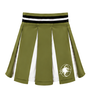 Ensemble d'uniforme de cheerleading vert olive, jupe plissée, haut court, tenue de performance d'équipe, compétition de danse, vêtements de sport athlétiques - Product Image 4