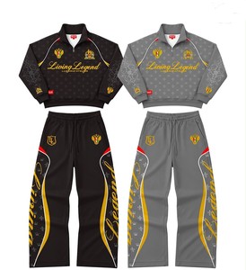 Factory Solid Vintage Windbreaker Full Zip Jacket Baggy <b>Pants</b> Streetwear Retro 90s Sportswear Unisex Zip Quick Dry Tracksuit Set - Product Image 2