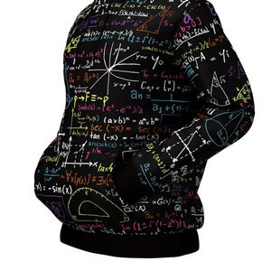Custom <b>Men</b> Mathematics Printed <b>Hoodie</b> <b>Black</b> Graphic Streetwear Pullover Sweatshirt Manufacturer <b>Men</b> <b>Black</b> Fashion Streetwear - Product Image 5