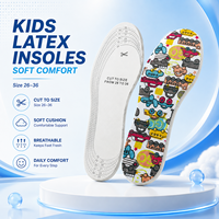Semelles intérieures sport en latex souple pour enfants, motif dessin animé mignon, découpables, respirantes, absorbant les chocs, confortables, épaisseur 2,8 mm, différentes tailles