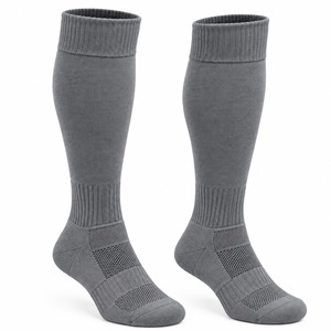Chaussettes de football mi-hautes OEM/ODM respirantes en tricot à motif uni, en Spandex/Polyester, séchage rapide, écologiques, pour adultes - Product Image 3