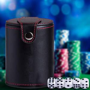 Vasos para Dados de Cuero PU Personalizables al por Mayor con Logotipo Grabado, Estilo Clásico Hecho a Mano para Juegos de Azar Casuales - Product Image 4