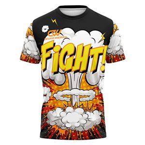 Conjunto de Camiseta de Manga Corta Sublimada con Logotipo y Diseño Personalizados al por Mayor para Artes Marciales Mixtas (MMA) y Muay Thai, de Secado Rápido, Poliéster, Ropa de Entrenamiento Elástica - Product Image 2
