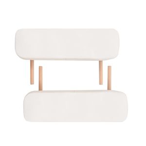 Table de massage pliante blanche à 2 zones et ensemble de tabourets, épaisseur 3,9'' - Product Image 6
