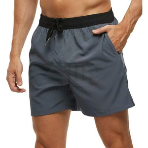 Short de bain pour hommes 95% coton 5% élasthanne, tricoté, taille élastique, style boardshort, décontracté, pour la plage, imprimé numérique - Product Image 4
