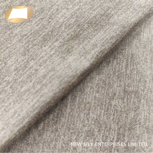 Tela de punto con efecto melange, hecha en Taiwán, de poliéster reciclado y spandex, de secado rápido, para ropa informal. - Product Image 5