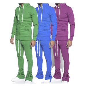 Ensemble de survêtement décontracté pour homme en gros, 2 pièces, sweat à capuche zippé et pantalon de jogging, 100% coton molletonné, écologique, en vrac - Product Image 6