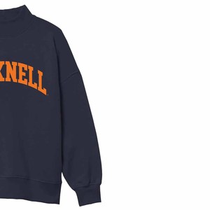 BUCKNELL Custom Made Cotton Crew <b>Neck</b> <b>Mock</b> <b>Neck</b> Sweatshirt Printing Applique Embroidery Vintage Fleece Pullover for Men Women - Product Image 4