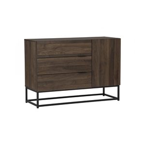 Elegante Aparador Moderno Laminado con Patas Metálicas Serie Capri para Apartamentos Contemporáneos - Product Image 1
