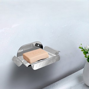 Porte-savon tendance en acier inoxydable, support à savon contemporain en métal pour la salle de bain à domicile - Product Image 6