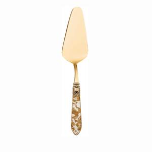 Elegant Gold Plated Cake Server With Ornate Handle <b>Flatware</b> Set Wedding Occasion - Product Image 3