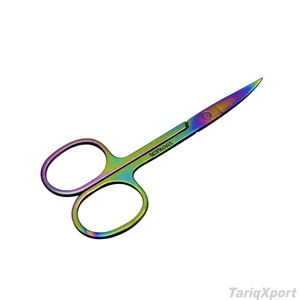 Professional Multi-Purpose <b>Small</b> Straight Stainless Steel Handle Right-Handed Eyebrow Scissors Sharp Salon Use Custom Logo - Product Image 5