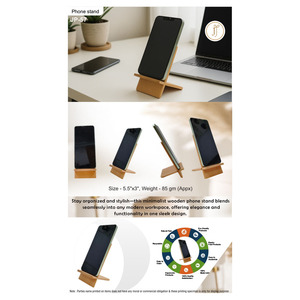 Soporte de Escritorio Personalizado de Madera PrimeDesk con Impresión para el Regreso a Clases y el Día de San Valentín - Product Image 4