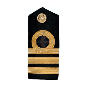 Epaulette Merchant Chief OFFICER Chief Mate Badge Rank Insignia dây đeo vai Nelson Curl dây vàng Pháp - Product Image 2