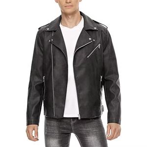 Chaqueta de Cuero Genuino para Hombre, Estilo Motero Clásico, Cuero Vacuno Resistente, Calidad de Exportación, Logotipo Personalizado - Product Image 1