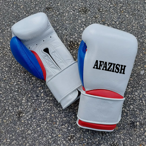 ถุงมือมวยหนังวัวลูกไม้สีขาวทนทาน12ออนซ์16ออนซ์18ออนซ์18ออนซ์สีขาวพิมพ์ลายได้ตามต้องการ - Product Image 1