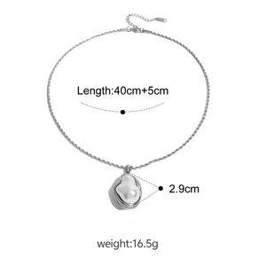 Ensemble de bijoux unisexe tendance en acier inoxydable plaqué or 18 carats avec collier et boucles d'oreilles, bague ouverte imitation perle, cadeau de mariage - Product Image 5